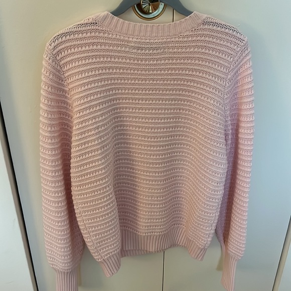 💕Loft light pink sweater size small 100% cotton machine wash cold new with tags - Picture 4 of 8